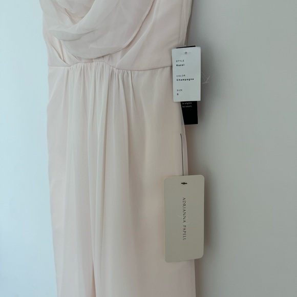 Adrianna Papell Champagne Yvory Blush Crepe Dress - Picture 6 of 12